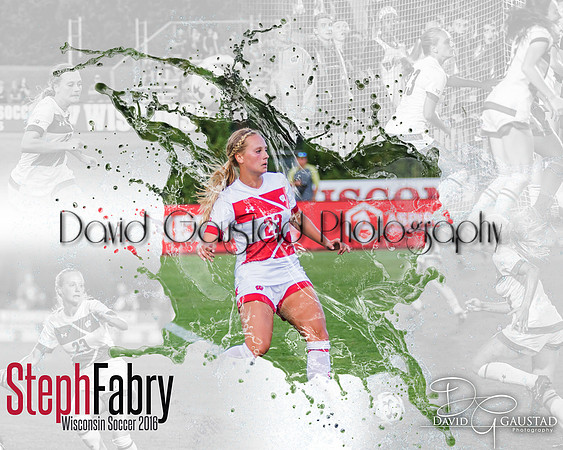 Steph Fabry Splash Collage Wisconsin Women's Soccer