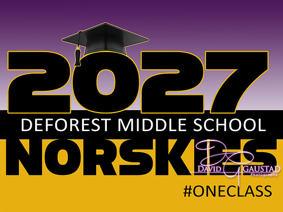 #19 DeFo Middle School Strong Preformatted Sign - $30