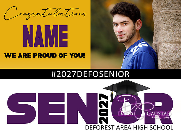 #12 Congrats Sign a good option for lower resolution photos too - $30 Includes Student Name