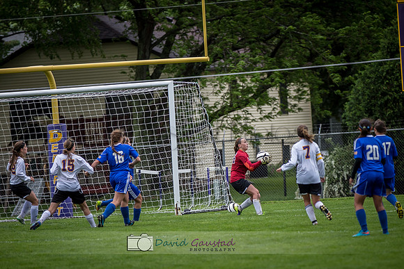 Pictures of girls DeForest JV soccer at DMB Community Bank Stadium DeForest