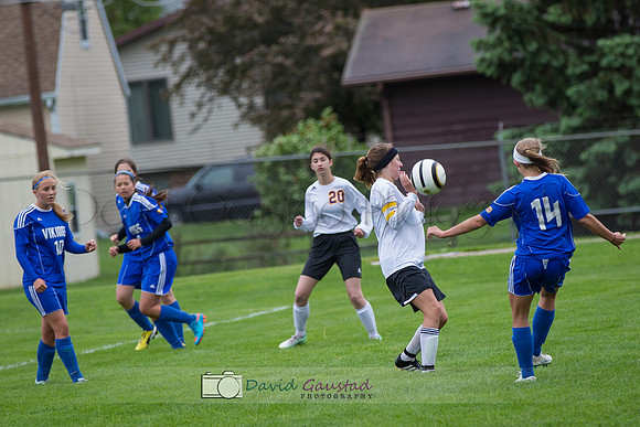 Pictures of girls DeForest JV soccer at DMB Community Bank Stadium DeForest