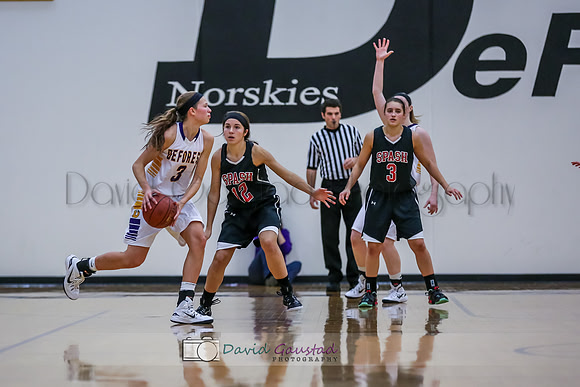 Kayla Goth DeForest and Sarah Warner SPASH basketball