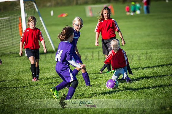 Photos from the DeForest Norski and Sauk Prairie Tornadoes U13 girls soccer game on September 19 2015 at Linde field DeForest