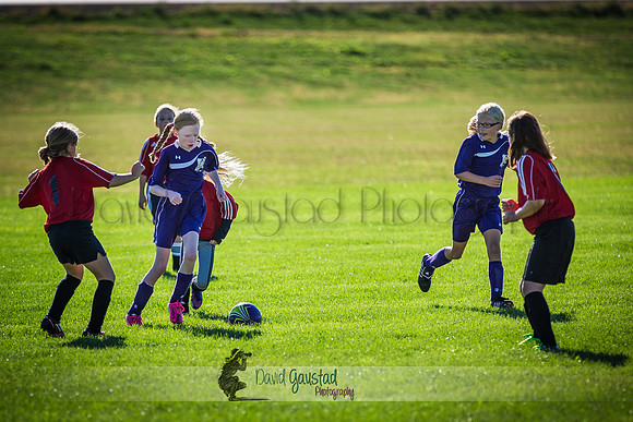 Photos from the DeForest Norski and Sauk Prairie Tornadoes U13 girls soccer game on September 19 2015 at Linde field DeForest