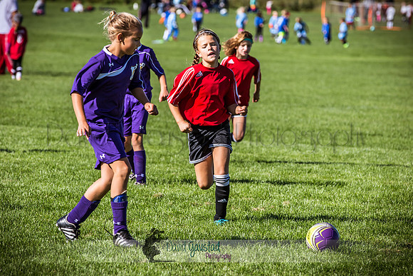 Photos from the DeForest Norski and Sauk Prairie Tornadoes U13 girls soccer game on September 19 2015 at Linde field DeForest