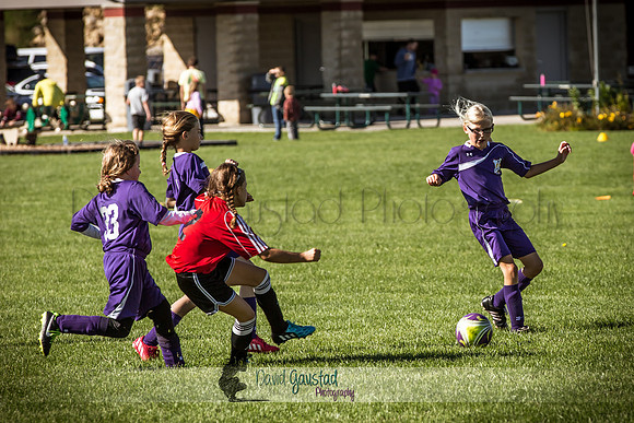Photos from the DeForest Norski and Sauk Prairie Tornadoes U13 girls soccer game on September 19 2015 at Linde field DeForest
