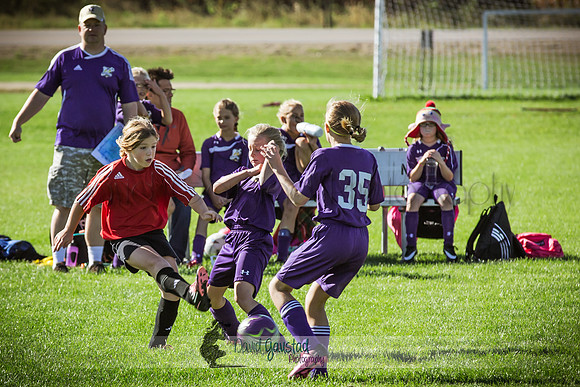 Photos from the DeForest Norski and Sauk Prairie Tornadoes U13 girls soccer game on September 19 2015 at Linde field DeForest