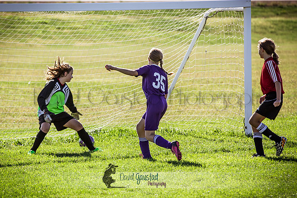 Photos from the DeForest Norski and Sauk Prairie Tornadoes U13 girls soccer game on September 19 2015 at Linde field DeForest