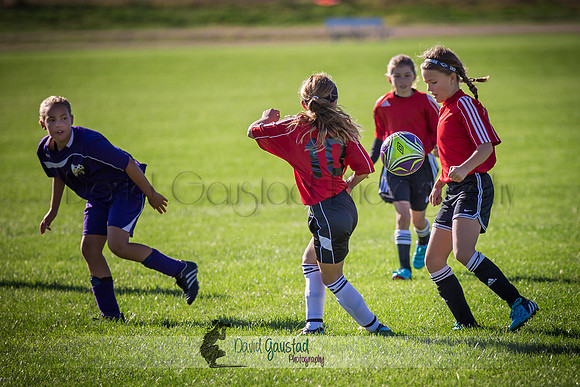 Photos from the DeForest Norski and Sauk Prairie Tornadoes U13 girls soccer game on September 19 2015 at Linde field DeForest