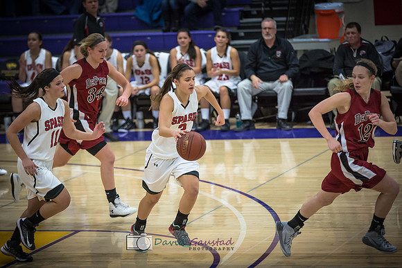 Sarah Warner Basketball action