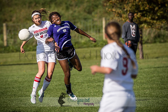 Great soccer pictures of UW-Madison Women's Club Soccer vs Northwestern Club Soccer