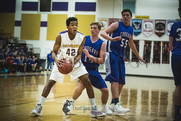 Andrew Stouffer-Lerch DeForest Boys Basketball vs Janesville Craig February 2016