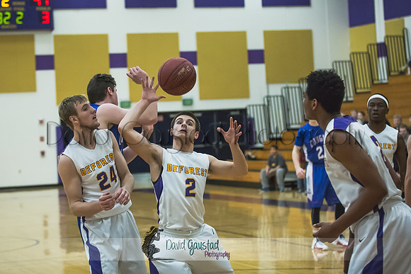 Hunter Wilson DeForest Boys Basketball vs Janesville Craig February 2016