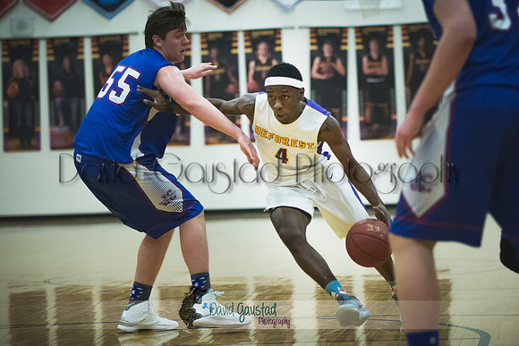 Corian Davis DeForest Boys Basketball vs Janesville Craig February 2016