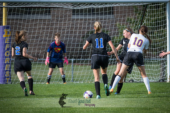 DeForest Girls JV Soccer vs Lodi on May 24th 2016