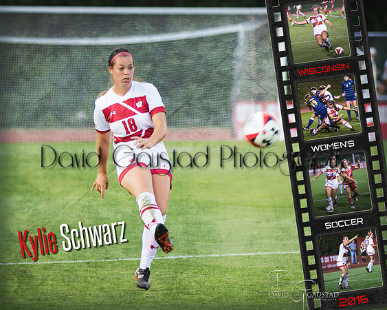 Kylie Schwarz Texture Overlay Wisconsin Women's Soccer