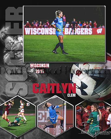 Caitlyn Clem 8x10 2016 Wisconsin Women's Soccer