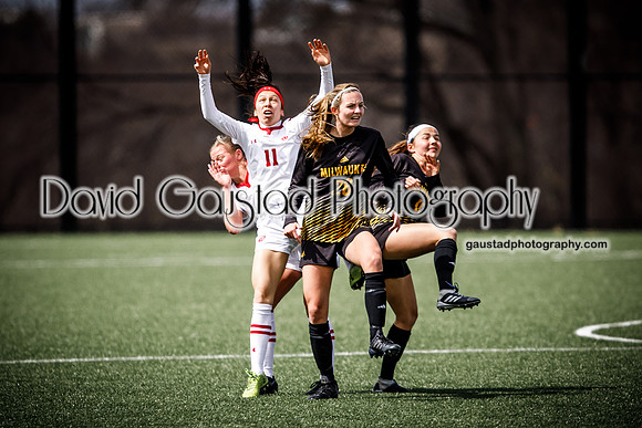 University of Wisconsin Madison Women's Soccer team vs. The University of Milwaukee Women's Soccer team