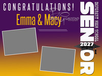 #9-2 Senior Multiples 2 or 3 Photos Yard Sign Photo Sign - $35