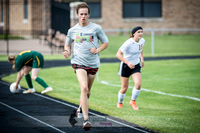 Kyle Cass running the track